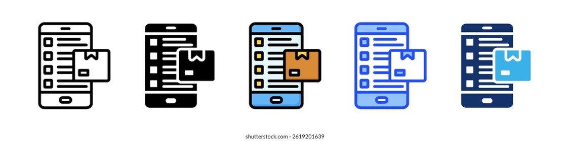 Delivery Icon Collection mit mehreren Stilen