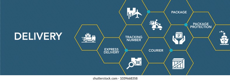 Concepto de icono de entrega