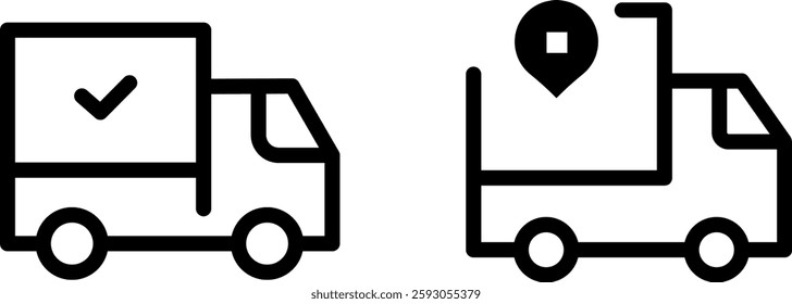 Delivery icon design Symbol set
