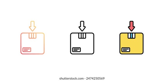 Delivery-Icon-Design mit weißem Hintergrund Stock-Illustration