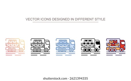 Delivery icon design with white background stock illustration