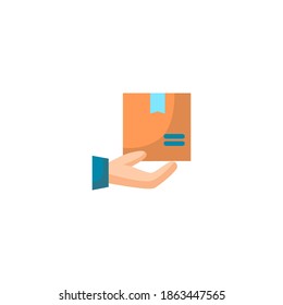 Delivery icon. E-commerce and shopping icon. Simple, flat, color.