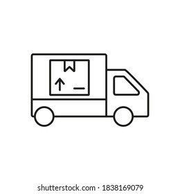 delivery icon element of logistics icon for mobile concept and web apps. Thin line delivery icon can be used for web and mobile. Premium icon on white background