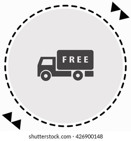 Delivery icon Flat Design. Isolated Illustration.