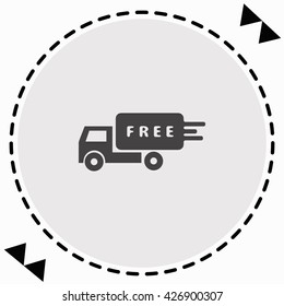 Delivery icon Flat Design. Isolated Illustration.