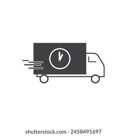 Delivery icon flat design vector template