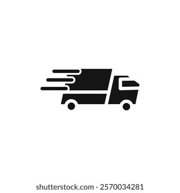 Delivery icon Flat simple outline set