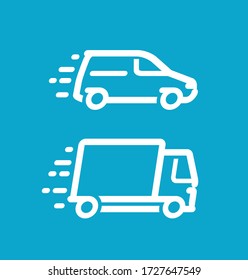 Delivery icon. Freight transportation, moving logo or symbol