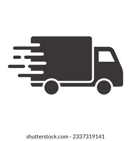 delivery icon of glyph style design vector template