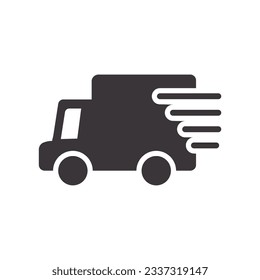 delivery icon of glyph style design vector template