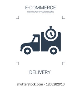 delivery icon. high quality filled delivery icon on white background. from e commerce collection flat trendy vector delivery symbol. use for web and mobile