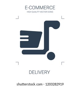 delivery icon. high quality filled delivery icon on white background. from e commerce collection flat trendy vector delivery symbol. use for web and mobile