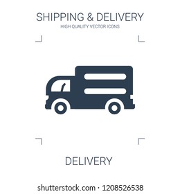 delivery icon. high quality filled delivery icon on white background. from shipping delivery collection flat trendy vector delivery symbol. use for web and mobile