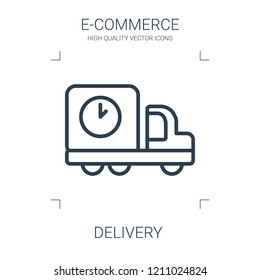 delivery icon. high quality line delivery icon on white background. from e commerce collection flat trendy vector delivery symbol. use for web and mobile