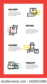 DELIVERY ICON AND ILLUSTRATION CONCEPT