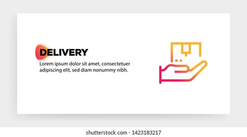 DELIVERY ICON AND ILLUSTRATION CONCEPT