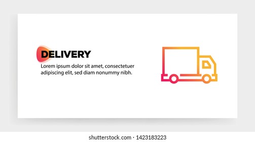DELIVERY ICON AND ILLUSTRATION CONCEPT