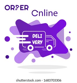 Liefersymbol. Violetfarbenform. Lkw. Online oder. Für Lieferungen, Dienstleistungen usw. EPS10