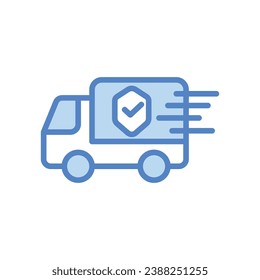 Delivery icon isolate white background vector stock illustration.