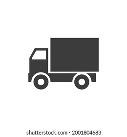 Delivery Icon Isolated on Black and White Vector Graphic