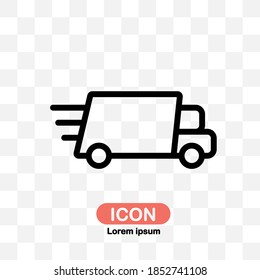 delivery icon isolated on transparent background.