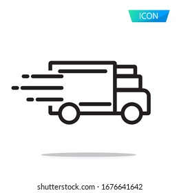 delivery icon isolated on white background.