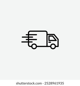 Delivery icon isolated on the white background.
