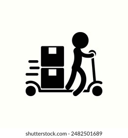 delivery icon, isolated pictogram icon theme courier
