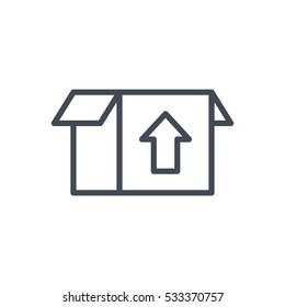 delivery icon line box