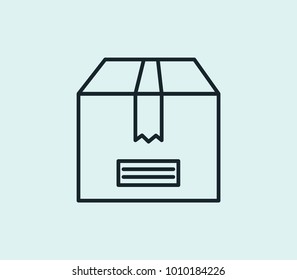 Delivery icon line isolated on clean background. Package concept drawing icon line in modern style. Vector illustration for your web site mobile logo app UI design.