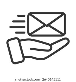 Delivery Icon Lineal Style Vector Illustration