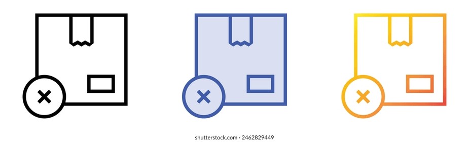 delivery icon. Linear, Blue Fill and Gradient Style Design Isolated On White Background