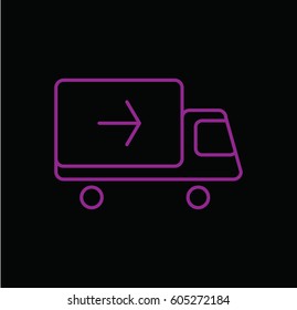 Delivery icon. Linear style. Isolated vector.