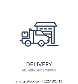 Delivery icon. Delivery linear symbol design from Delivery and logistic collection.