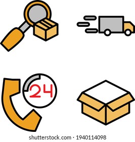 delivery icon for logistics application with a flat icon style