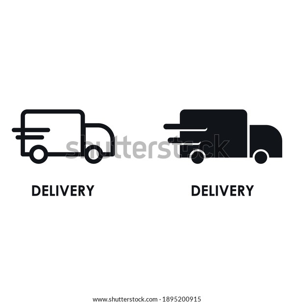 DELIVERY ICON OLINE STORE ONLINE SHOP OR\
WEBSITE STORE editable vector\
illustration