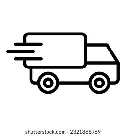 delivery icon on transparent background