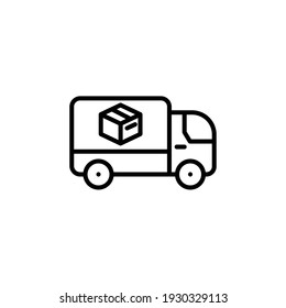 Liefersymbol auf weißem Hintergrund. Perfekte Verwendung für Web, Muster, Design, Icon, ui, ux, etc.