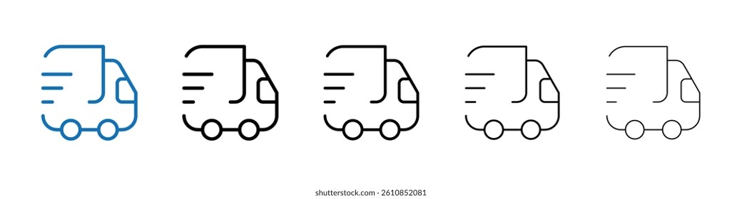 Delivery icon Outline vector logo for web ui