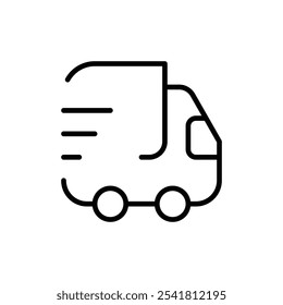 Icono de entrega Vector de contorno para Web ui