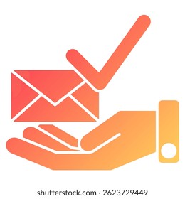 Delivery icon represented by Delivery symbol gradient style.