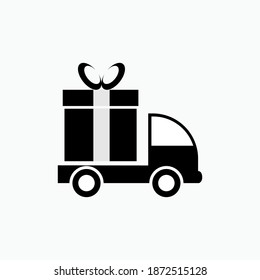 Delivery Icon. Send Package Symbol. Courier Sign - Vector Logo Template.
