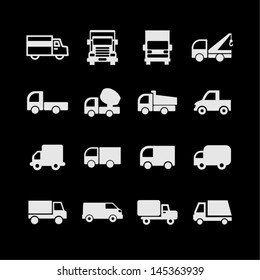 Set Different Delivery Trucks Distribution Logistic Stock Vector ...