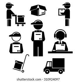 Delivery icon set