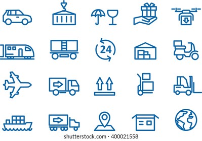 Delivery icon set