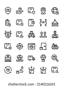 conjunto de iconos de entrega 30 aislado en fondo blanco