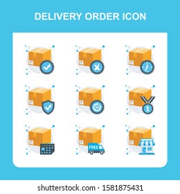 Delivery Icon set Contains such Icons as Box, transportation, time, calendar, map, package, and 12 other icon 