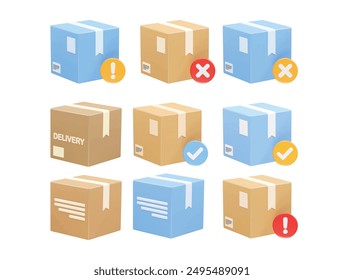 Delivery icon set illustration vector element