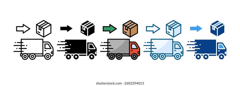 Delivery Icon Set Multiple Style Collection
