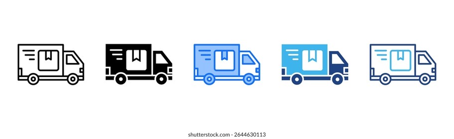 Conjunto de iconos de entrega colección de estilo múltiple